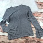 frame denim NWT frame linen striped bell sleeve blouse Photo 6