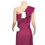 Sézane  Elea One Shoulder Blouse, Magenta, FR40/US8 Photo 11