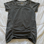 Athleta  Womens Size Large Fastest Track Gray Camo Short Sleeve Athletic Shirt Photo 0