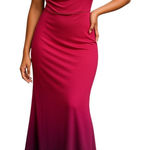 Tik Tok Womens Red Maxi Dress Cowl Neck Sleeveless Party Cocktail Evening Gown S Photo 0