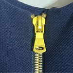 Betsey Johnson Women’s Size 14 Navy Blue Dress Pleated Skirt Pockets Cutout Neck Photo 8