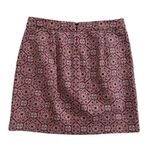 JCREW COTTON BASKET WEAVE PRINT PATTERN MINI SHORT SKIRT 4 Pink Photo 3