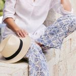 Soft Surroundings  Linen Pants Aliso Point Size Large Photo 1