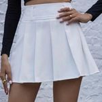 SheIn White Pleated Skirt Photo 2