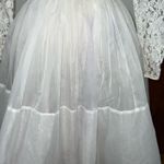Darling Vintage 1950s Wedding Dress With Lace Jacket! White Size 8 Photo 4