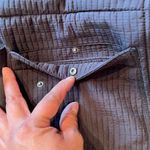 prAna Minx Bomber Jacket S pockets black textured stretchy warm mock collar zip Photo 11