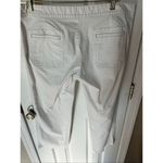 Lacoste  Womens Cropped White Casual Chino Denim Capri Pants Size 42 large Photo 2