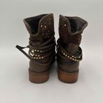 Roper Brown Studded Beaded Skye Ankle Cowgirl Boots Booties Size US 7.5 Photo 5