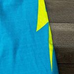 Aviator Nation Light Blue Turquoise Heather Sweatpants Yellow Lightening Bolt Photo 3