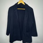Quince Women’s Sweater Blazer Navy Open 2 Front Pockets 100% Organic Cotton XL Photo 1