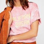 Free People Daydreamer x small pink tiedye California Dream short sleeve tee-TINY DEFECT Photo 0