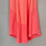Cut Loose Sleeveless Dress Coral Linen Cotton Lightweight Summer‎ Spring Small Orange Photo 4