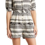 Anthropologie  dRA Jacquard Cotton‎ Romper NWT Size Large Photo 0