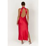 Meshki ✨ CLAIRE SATIN DRAPE BACK MAXI SZ XL DRESS WITH SPLIT✨ Photo 4