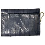 Vintage Eel Skin Grey Gold Hardware Key Case Coin Purse Gray Photo 2