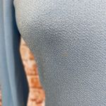 Tobi  Baby Blue Crop Top Envelope Back 3/4 Sleeve Scalloped Shirt Small Medium Photo 5