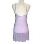 Mary Green L Lilac Lavender Sheer Slip Dress Nightgown Lingerie Dainty Nightie Purple Size L Photo 3