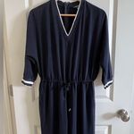 Lauren Ralph Lauren Women's 3/4 Sleeve Navy Jumpsuit Size 4 Blue Photo 1