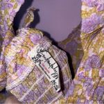 Free People XS Juniper Smocked Bodycon Slip Ditsy Floral Boho Swiftie Photo 9