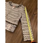 Tory Burch  Vanessa jacket brown cream tweed jewel stone embellished blazer 12 Photo 2