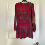 Red plaid flannel dress‎ with pockets Photo 1