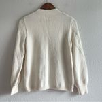 Joseph A . Women Ribbed Mock Neck  X-Knit Sweater , Cream Size S Photo 4