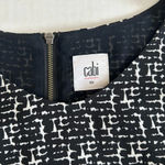 CAbi Women's Black White Broken Check Houndstooth Sleeveless Blouse XS #3090 Photo 6