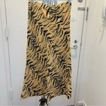 Madewell Silk Midi Slip Skirt in Tiger Stripe Photo 3