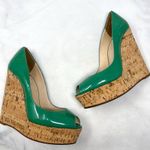 Christian Louboutin  Une Plume 140 Patent Leather Cork Platform Wedge Pump Heels Photo 0