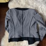 Ann Taylor Classic black blazer cropped short fitting textured patterned jacket Photo 6