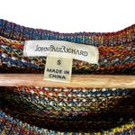 John Paul Richard Fringe Knit Top Womens S Multicolor Boho Festival Hippie 70s Photo 5