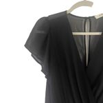 Rowa Women's Size Small Black Chiffon Little Black Dress Photo 5