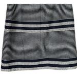 J.Crew  Striped Nautical A Lined Knee Length Pencil Tweed Skirt 8 T Blue White Photo 6