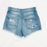 Guess Vintage  Jeans High Waist Button Fly Distressed Denim Blue Jeans Shorts Photo 7