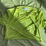 Mistress Rocks SOLITUDE Lime Jersey Twist Front Top  by  Photo 2