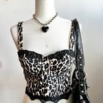 Wet Seal  Leopard Bustier Corset Top, Edgy Punk Clubwear Y2K Gothic‎ Medium Photo 0