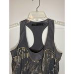 Akiko  Womens Racerback Cinch Waist Dress 100% Silk  Grey Gold Overlay Sz X-Small Photo 1