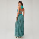 PatBO Halter Beach Mermaid Dress XS‎ Green Photo 1