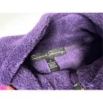 French Laundry French Laundry High Pile Textured Zipper Vest MEDIUM Purple Cozy Outdoor Casual Photo 3