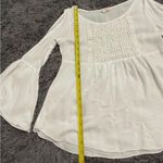 Peach Royal  White Lace Detail Top Photo 6