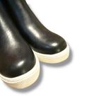 Tinstree Wedge Sneaker Boots Women's Size 9.5 Black Faux Leather Snakeskin Photo 2