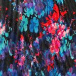 Suzy Shier  Shirt Blue Pink Floral Flowers Pleated Crop‎ Blouse Wrap Top Size M Photo 4