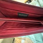 wilson's leather  Red Zipper Close Wallet with Silver hardware Photo 4