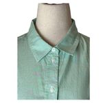 Everlane  Mint Green And White Striped Cotton The Relaxed Oxford Shirt Size 4 NWT Photo 3