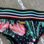 Eidon  Kali Thong Bikini Bottom Black Nirvana Floral Print Photo 3