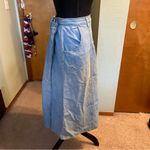 Hammerschmid 90s vintage denim midi skirt embroidered flowers pewter buttons 1X Blue Size undefined Photo 1