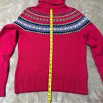Eddie Bauer Hot Pink Angora Rabbit & Cotton Blend Turtleneck Sweater Size Medium Photo 11