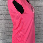 Under Armour heat gear scoopneck cap sleeve open mesh back top pink small Photo 5