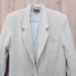 Forenza VTG  Womens Cashmere Blend Blazer Size 12 Cream Classic Quiet Luxury Photo 1