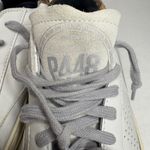 P448 White Leather Sneakers Leopard Print Heel Casual Shoes Photo 5